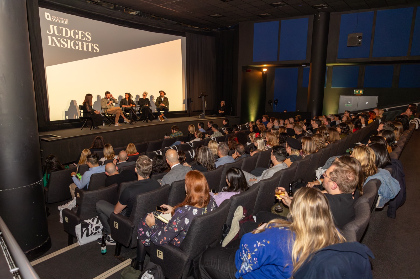 Audience watching the Judges Insights panel at the Inside Out Awards 2024